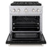 ZLINE 30 in. 4.2 cu. ft. Paramount Gas Range with 4 Burner DuoPro™ Cooktop and Convection Gas Oven with Black Matte Door (PSGR-BLM-30)