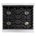 ZLINE 30 in. 4.2 cu. ft. Paramount Gas Range with 4 Burner DuoPro™ Cooktop and Convection Gas Oven with Black Matte Door (PSGR-BLM-30)