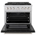 ZLINE 36 in. 5.2 cu. ft. Paramount Gas Range with 6 Burner DuoPro™ Cooktop and Convection Gas Oven with Black Matte Door (PSGR-BLM-36)