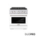 ZLINE 30 in. 4.2 cu. ft. Paramount Gas Range with 4 Burner DuoPro™ Cooktop and Convection Gas Oven with White Matte Door (PSGR-WM-30)