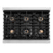 ZLINE 36 in. 5.2 cu. ft. Paramount Gas Range with 6 Burner DuoPro™ Cooktop and Convection Gas Oven with White Matte Door (PSGR-WM-36)