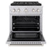 ZLINE 30 in. 4.2 cu. ft. Paramount Gas Range with 4 Burner DuoPro™ Cooktop and Convection Gas Oven in Stainless Steel (PSGR30)