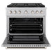 ZLINE 36 in. 5.2 cu. ft. Paramount Gas Range with 6 Burner DuoPro™ Cooktop and Convection Gas Oven in Stainless Steel (PSGR36)