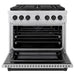 ZLINE Autograph Edition 36 in. 5.2 cu. ft. Paramount Gas Range with 6 Burner DuoPro™ Cooktop and Convection Gas Oven in Stainless Steel and Matte Black Accents (PSGRZ-36-MB)