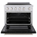 ZLINE 36 in. 5.2 cu. ft. Paramount Induction Range with 5 Element Cooktop and Electric Convection Oven in Stainless Steel with Black Matte Door (SINR-BLM-36)