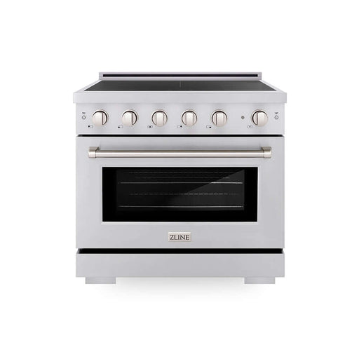 ZLINE 36 in. 5.2 cu. ft. Paramount Induction Range with 5 Element Cooktop and Electric Convection Oven in Stainless Steel (SINR36)