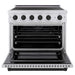 ZLINE Autograph Edition 36 in. 5.2 cu. ft. Paramount Induction Range with 5 Element Cooktop and Electric Convection Oven in Stainless Steel with Matte Black Accents (SINRZ-36-MB)