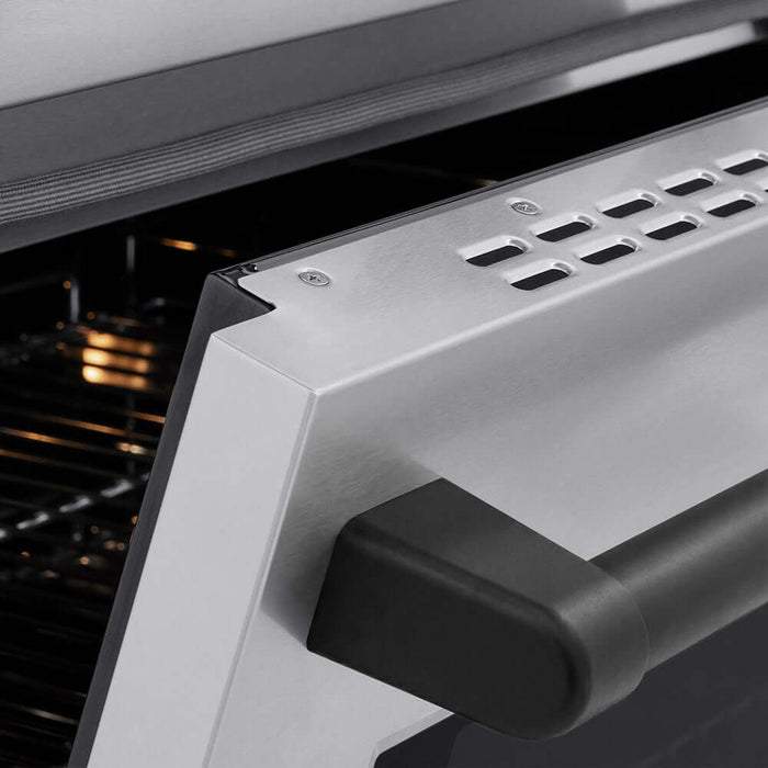 ZLINE Autograph Edition 36 in. 5.2 cu. ft. Paramount Induction Range with 5 Element Cooktop and Electric Convection Oven in Stainless Steel with Matte Black Accents (SINRZ-36-MB)
