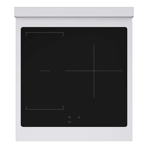 ZLINE Autograph Edition 24 in. 3.2 cu. ft. Paramount Induction Range with 3 Element Cooktop and Electric Convection Oven in Stainless Steel with White Matte Door and Champagne Bronze Accents (SINRZ-WM-24-CB)