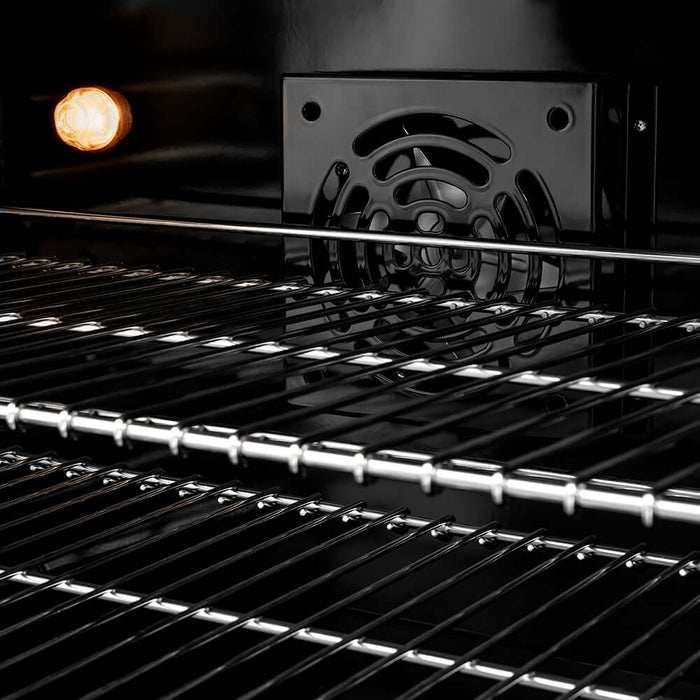 ZLINE Autograph Edition 36 in. 5.2 cu. ft. Paramount Induction Range with 5 Element Cooktop and Electric Convection Oven in Stainless Steel with White Matte Door and Matte Black Accents (SINRZ-WM-36-MB)