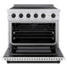 ZLINE Autograph Edition 36 in. 5.2 cu. ft. Paramount Induction Range with 5 Element Cooktop and Electric Convection Oven in Stainless Steel with White Matte Door and Matte Black Accents (SINRZ-WM-36-MB)