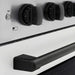 ZLINE Autograph Edition 36 in. 5.2 cu. ft. Paramount Induction Range with 5 Element Cooktop and Electric Convection Oven in Stainless Steel with White Matte Door and Matte Black Accents (SINRZ-WM-36-MB)