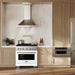 ZLINE 36 in. 5.2 cu. ft. Paramount Gas Range with 6 Burner Cooktop and Convection Gas Oven in Stainless Steel with White Matte Door (SGR-WM-36)