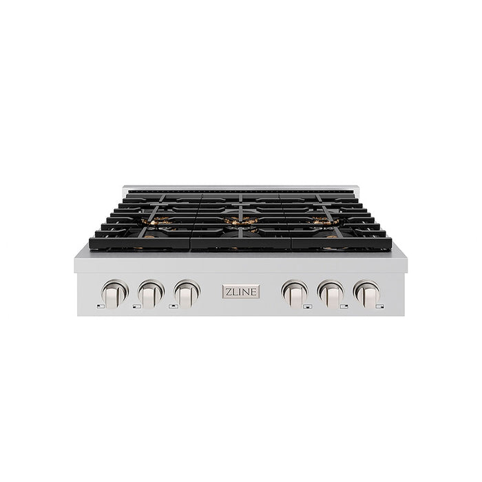 ZLINE 36 in. Paramount Gas Rangetop with 6 Burner DuoPro™ Cooktop in Stainless Steel (PSRT36)