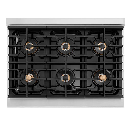ZLINE 36 in. Paramount Gas Rangetop with 6 Burner DuoPro™ Cooktop in Stainless Steel (PSRT36)
