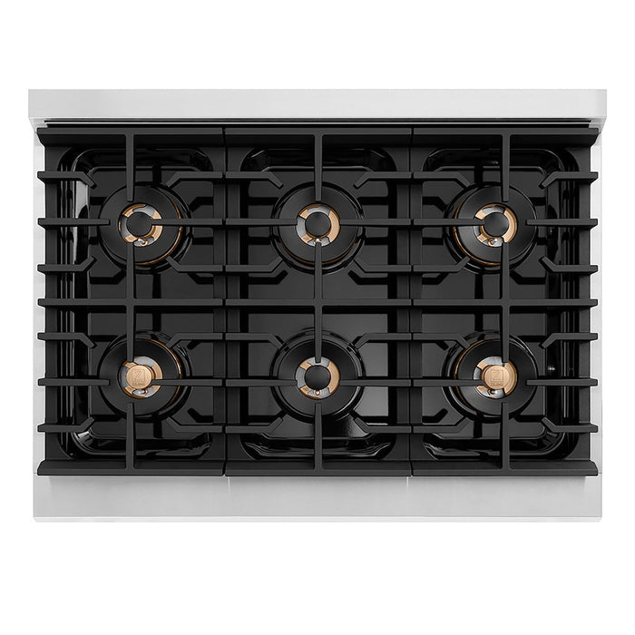 ZLINE 36 in. Paramount Gas Rangetop with 6 Burner DuoPro™ Cooktop in Stainless Steel (PSRT36)