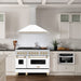 ZLINE Autograph Edition 48 in. Convertible Satin Stainless Steel Wall Mount Range Hood with White Matte Shell with Accent Handle (KB4SNZ-WM48)