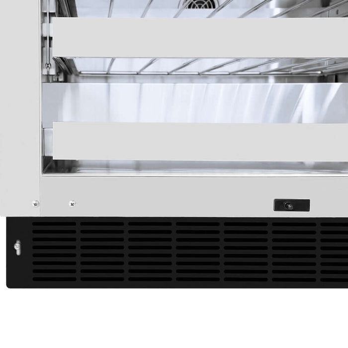 ZLINE 24 in. Touchstone Dual Zone 44 Bottle Wine Cooler with Black Matte Glass Door (RWDO-BLM-24)
