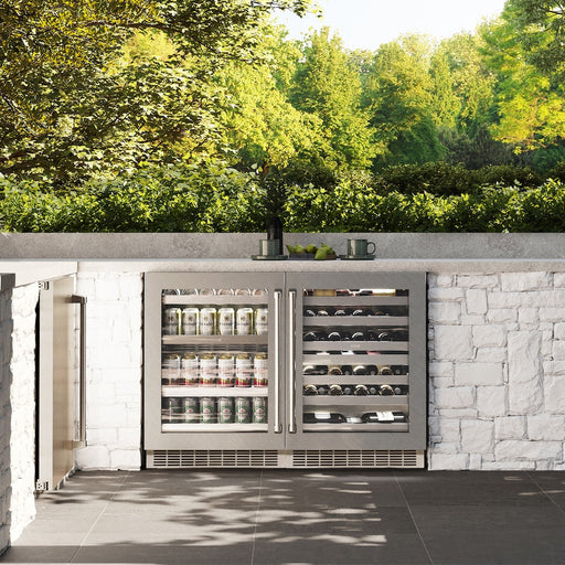 ZLINE 24 in. Touchstone Dual Zone 44 Bottle Wine Cooler with Satin Stainless Steel Glass Door (RWDO-SN-24)