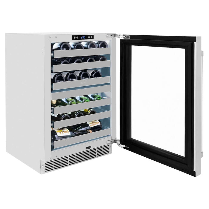 ZLINE 24 in. Touchstone Dual Zone 44 Bottle Wine Cooler with Stainless Steel Glass Door (RWDO-GS-24)