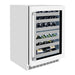 ZLINE 24 in. Touchstone Dual Zone 44 Bottle Wine Cooler with White Matte Glass Door (RWDO-WM-24)