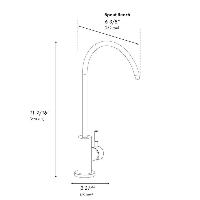ZLINE Palisades Single Handle Drink Faucet in Brushed Nickel (RBCN1-FBV-BN)