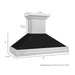 ZLINE 48 in. Satin Stainless Steel Wall Mount Range Hood with Colored Shell and Stainless Steel Handle (8654SNX-48)