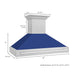 ZLINE 48 in. Satin Stainless Steel Wall Mount Range Hood with Colored Shell and Stainless Steel Handle (8654SNX-48)