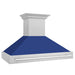 ZLINE 48 in. Satin Stainless Steel Wall Mount Range Hood with Colored Shell and Stainless Steel Handle (8654SNX-48)