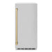 ZLINE Autograph Edition 15 in. Touchstone Clear Cube Ice Maker with Drain Pump and Satin Stainless Steel Door with Champagne Bronze Handle (ICCDZ-SN-15-CB)