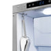 ZLINE Autograph Edition 15 in. Touchstone Clear Cube Ice Maker with Drain Pump and Satin Stainless Steel Door with Polished Gold Handle (ICCDZ-SN-15-G)