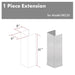 ZLINE 61 in. Satin Stainless Steel Chimney Extension for Ceilings up to 12.5 ft. (8KL3S-E)