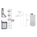 ZLINE 61 in. Satin Stainless Steel Chimney Extension for Ceilings up to 12.5 ft. (8KN4S-E)