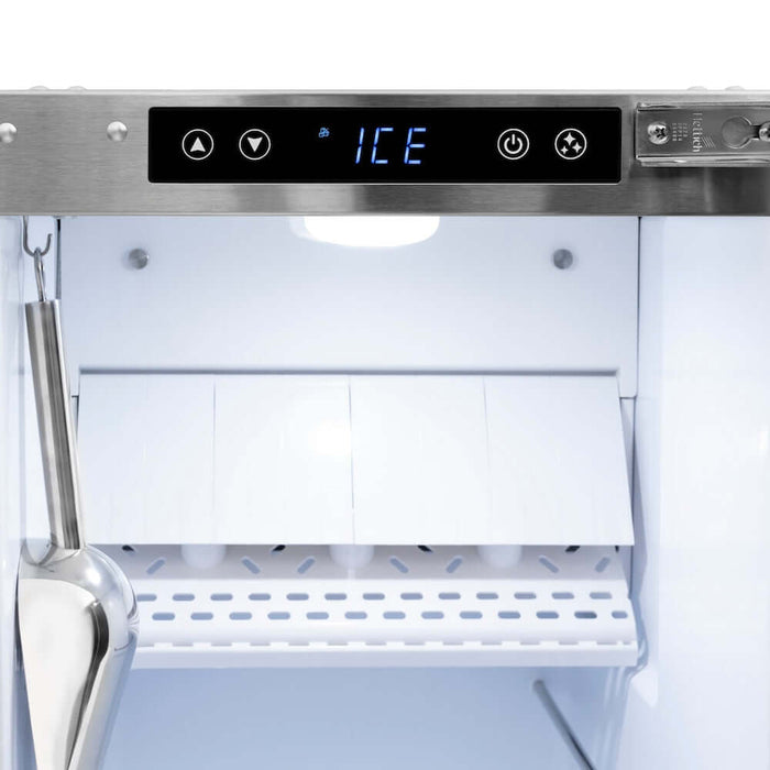 ZLINE 15 in. Touchstone Gourmet Ice Maker with Drain Pump and Hand Hammered Copper Door (IGMD-HH-15)