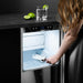 ZLINE Autograph Edition 15 in. Touchstone Gourmet Ice Maker with Drain Pump and Satin Stainless Steel Door with Champagne Bronze Handle (IGMDZ-SN-15-CB)
