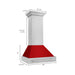 ZLINE 30 in. Satin Stainless Steel Wall Mount Range Hood with Colored Shell and Stainless Steel Handle (8654SNX-30)