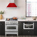 ZLINE 30 in. Satin Stainless Steel Wall Mount Range Hood with Colored Shell and Stainless Steel Handle (8654SNX-30)