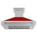 ZLINE 48 in. Satin Stainless Steel Wall Mount Range Hood with Colored Shell and Stainless Steel Handle (8654SNX-48)
