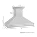 ZLINE 48 in. Satin Stainless Steel Wall Mount Range Hood with Colored Shell and Stainless Steel Handle (8654SNX-48)