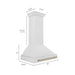 ZLINE Autograph Edition 36 in. Satin Stainless Steel Wall Mount Range Hood with Accent Handle (8654SNZ-36)