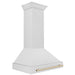 ZLINE Autograph Edition 36 in. Satin Stainless Steel Wall Mount Range Hood with Accent Handle (8654SNZ-36)