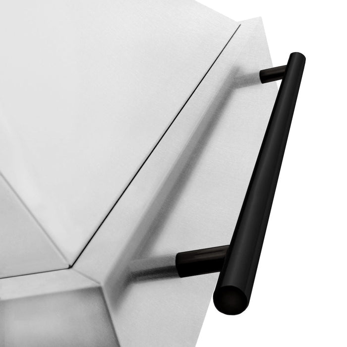 ZLINE Autograph Edition 36 in. Satin Stainless Steel Wall Mount Range Hood with Accent Handle (8654SNZ-36)