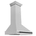 ZLINE Autograph Edition 36 in. Satin Stainless Steel Wall Mount Range Hood with Accent Handle (8654SNZ-36)