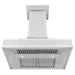 ZLINE Designer Series Ducted Wall Mount Range Hood in Satin Stainless Steel with Mirror Accents and Size Options (655MR)