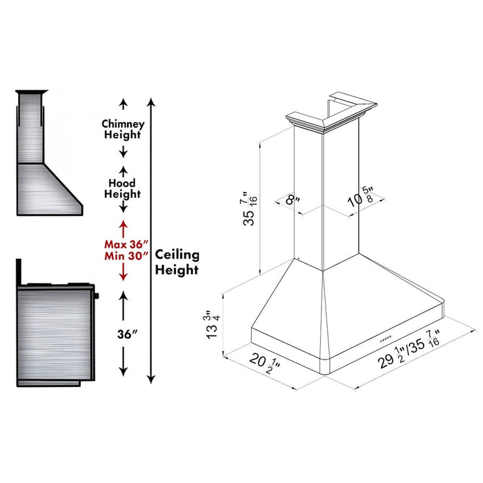 ZLINE 8KF2S-36 range hood