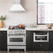 ZLINE 30 in. Satin Stainless Steel Wall Mount Range Hood with Colored Shell and Stainless Steel Handle (8654SNX-30)