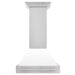 ZLINE 30 in. Satin Stainless Steel Wall Mount Range Hood with Colored Shell and Stainless Steel Handle (8654SNX-30)