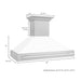 ZLINE 48 in. Satin Stainless Steel Wall Mount Range Hood with Colored Shell and Stainless Steel Handle (8654SNX-48)
