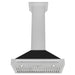 ZLINE 30 in. Convertible Satin Stainless Steel Wall Mount Range Hood with Colored Shell and Stainless Steel Handle (KB4SNX-30)
