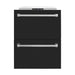 ZLINE 24 in. Touchstone 168 Can Outdoor-Rated Dual Refrigerator Drawer with Black Matte Doors (RDSO-BLM-24)